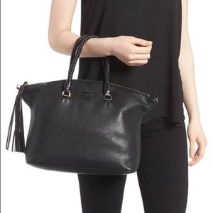 Tory Burch Taylor Black Leather Satchel SALE $299